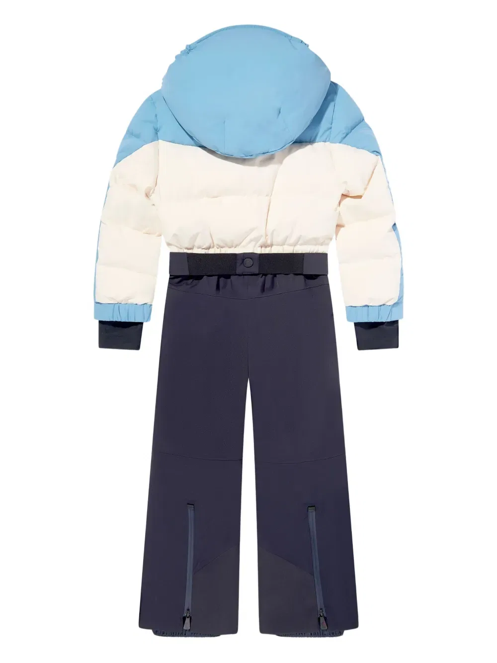 Горнолыжный костюм с поясом и цветовыми блоками Moncler Grenoble Kids, синий — фото 2