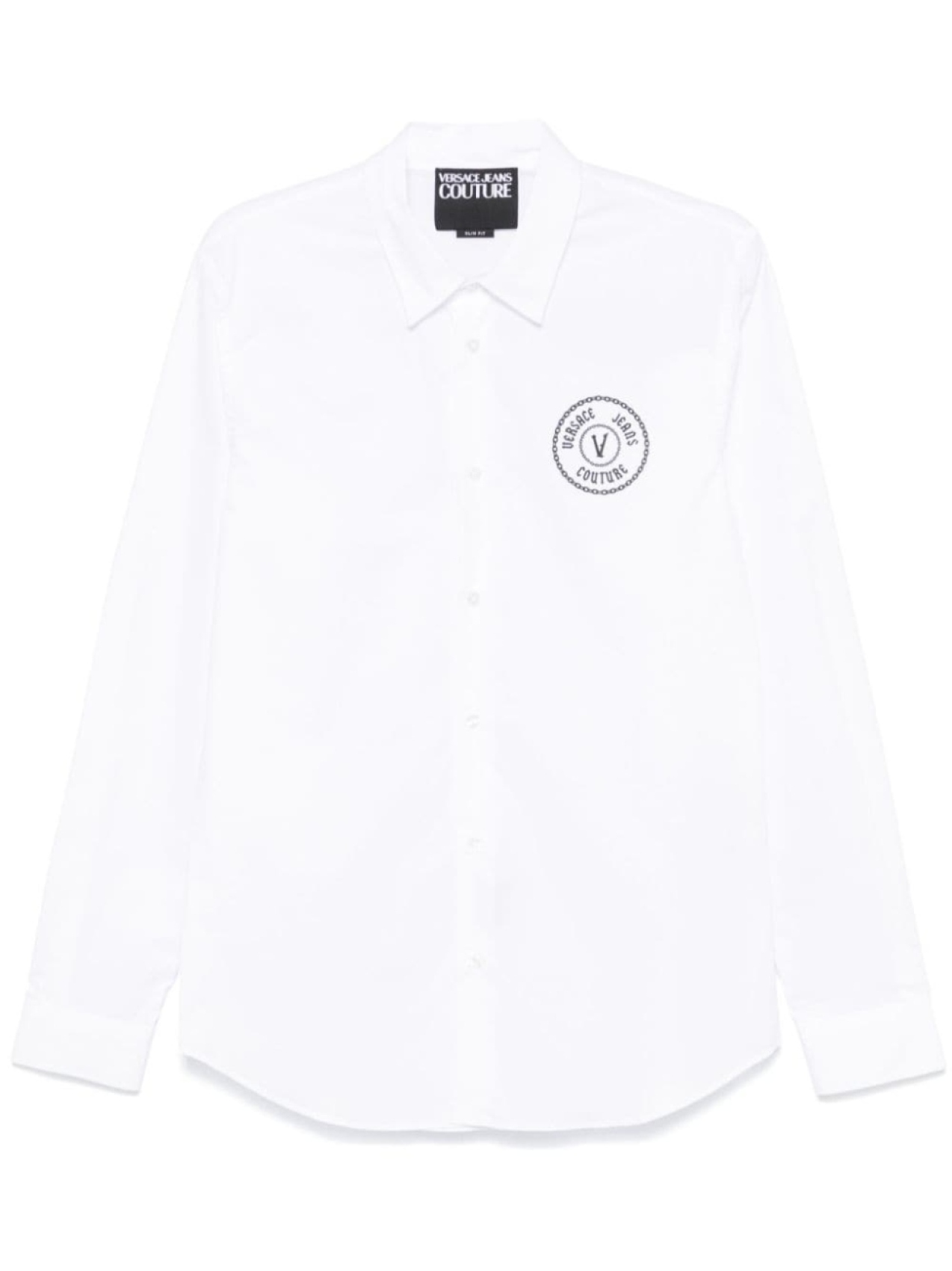 

Versace Jeans Couture рубашка с цепочкой и логотипом V-Emblem, белый