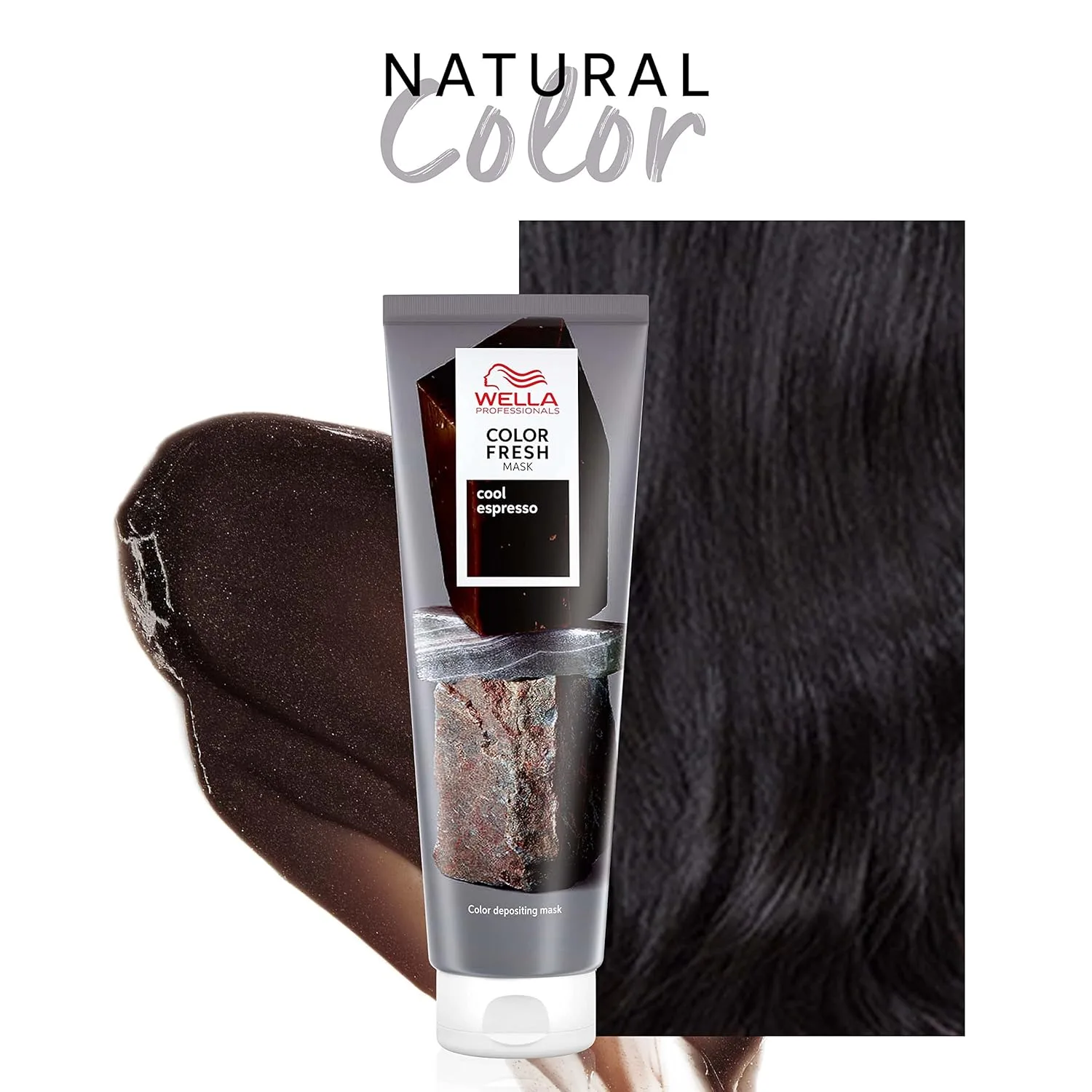 Wella Color Fresh Mask, восстанавливающая маска для волос с авокадо, 150 мл 148 мл (2 шт.), Cool Espresso — фото 4