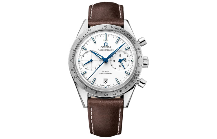 

OMEGA Часы Automatic Mechanical Movement Unisex Watch 41.5mm White Dial Titanium Watch Case Cowhide Strap