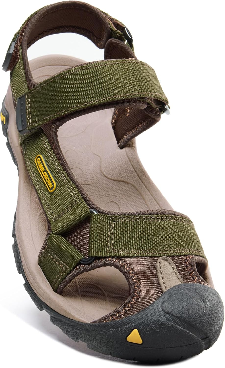 

Мужские водонепроницаемые походные сандалии CAMEL CROWN с закрытым носком, спортивные сандалии для лета, активного отдыха на улице, пляжа, бродов и лодок, зеленый