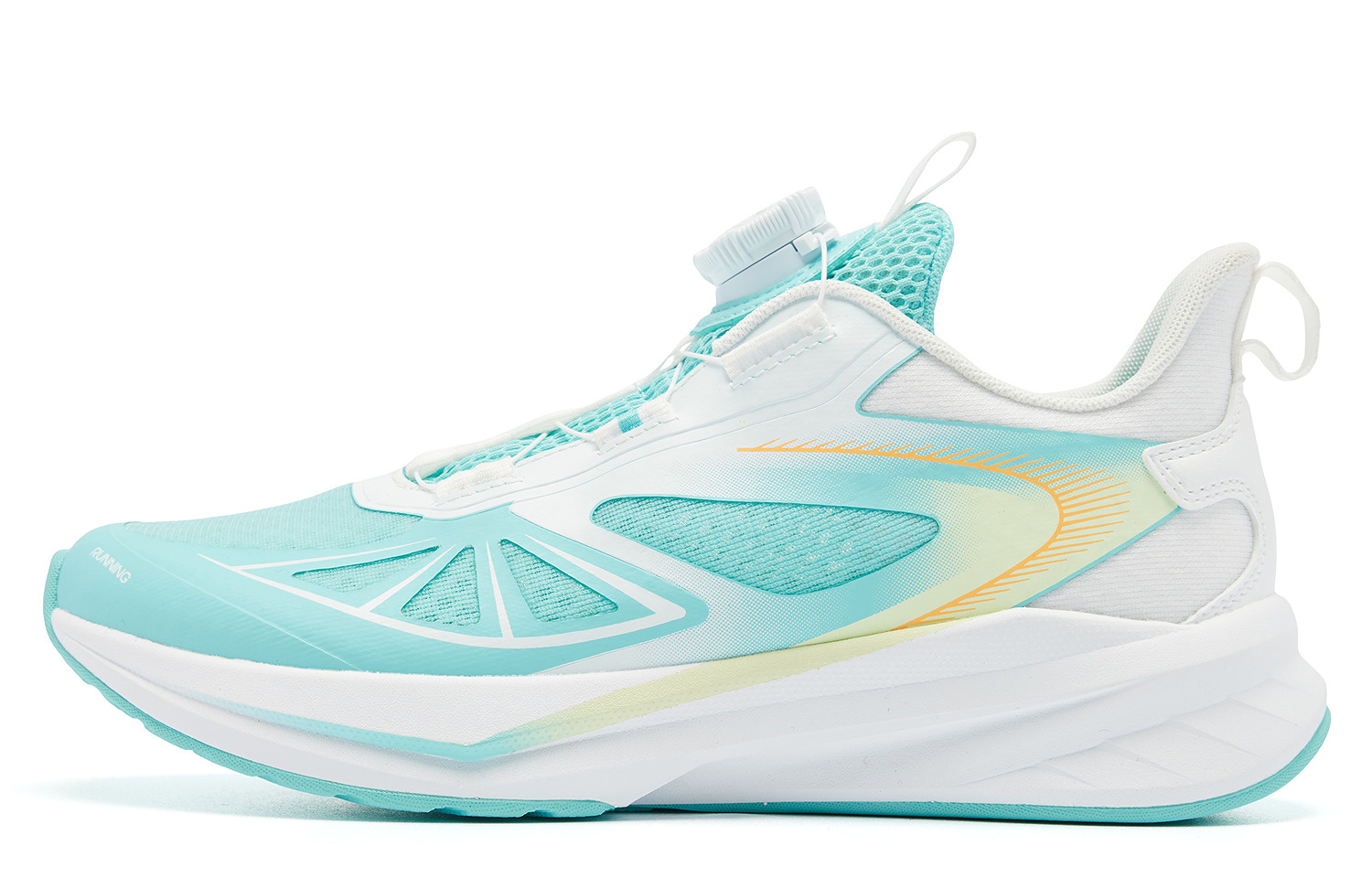 

Легкие дышащие амортизирующие низкие детские беговые кроссовки Light Speed 2.0 Cyan QIAODAN, Cyan