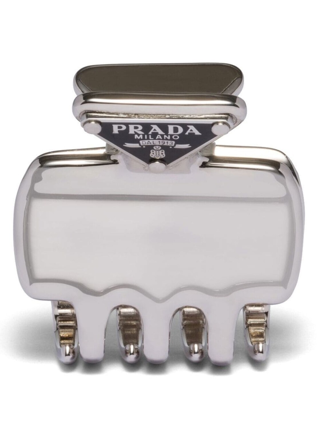 

Prada заколка для волос с логотипом, серебристый