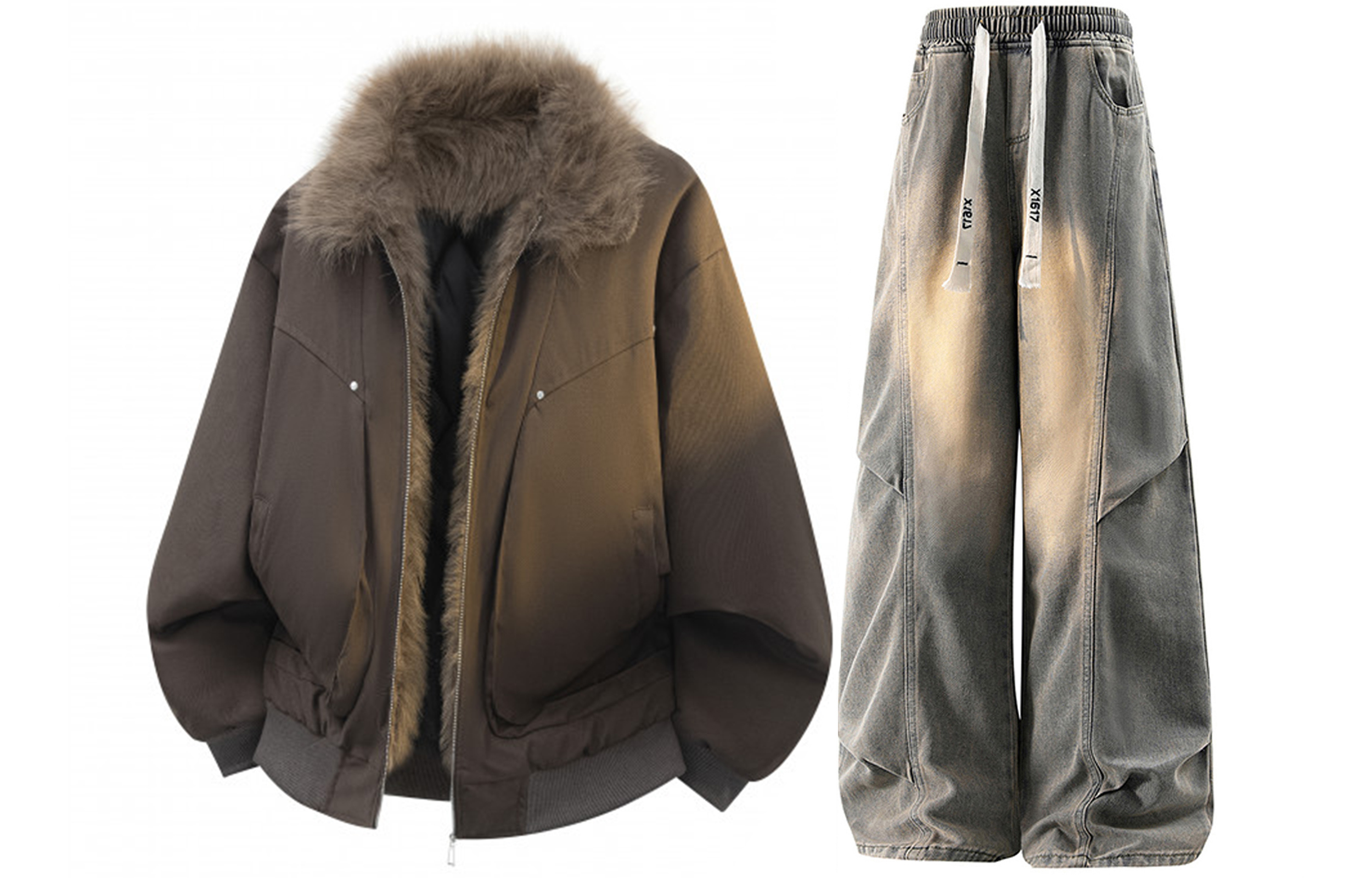 

Повседневный худи Unisex Casual Sportswear Moderate X1617, coffee mountain hawk jacket+желтый mud jeans