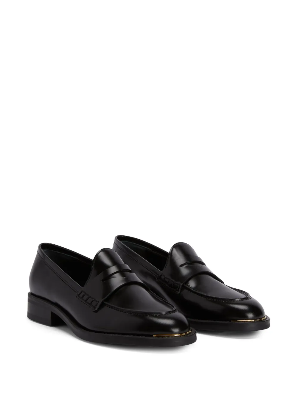Кожаные лоферы Faridha Giuseppe Zanotti, черный — фото 2