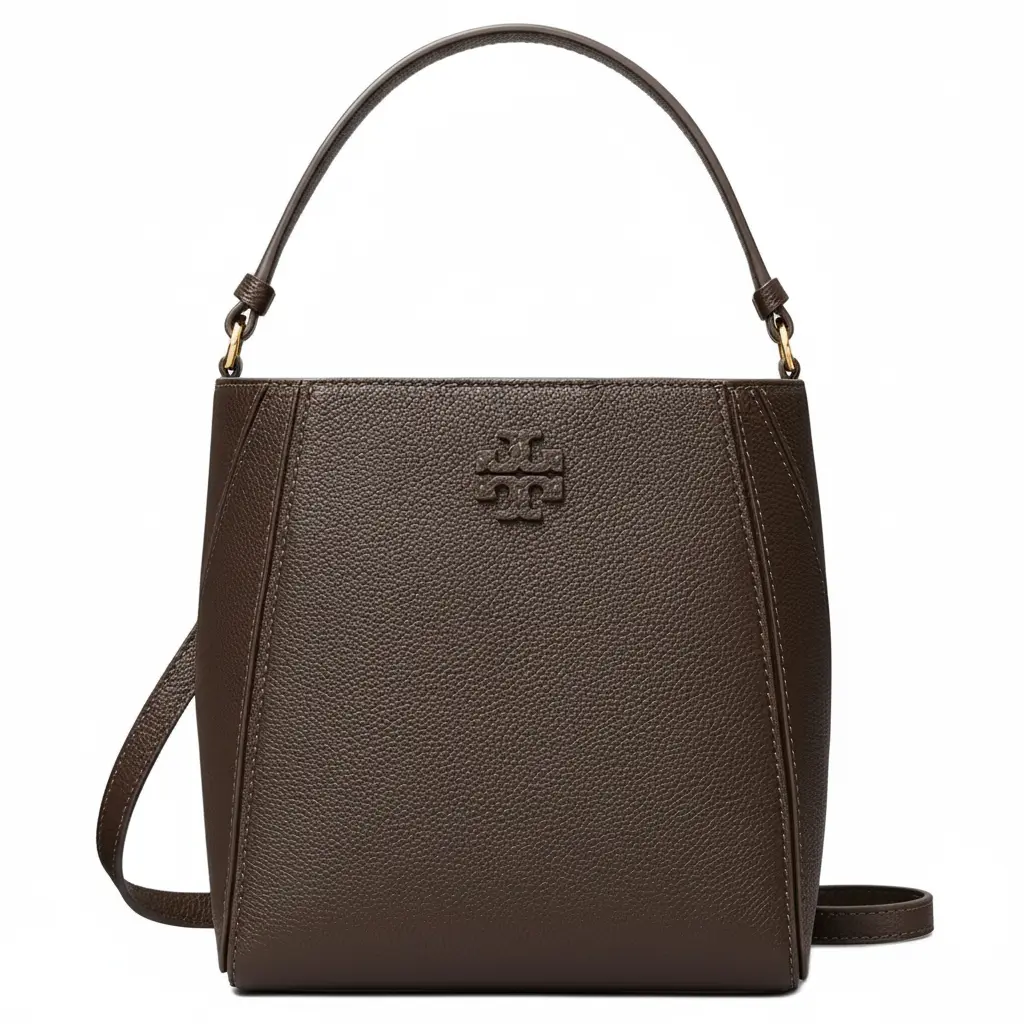 

TORY BURCH Сумка женская маленькая McGraw из коровьей кожи с искусственной кожей, dark brown