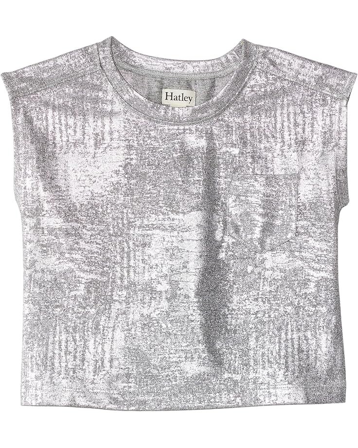 

Футболка Hatley Kids Silver Shimmer Relaxed Tee, серый