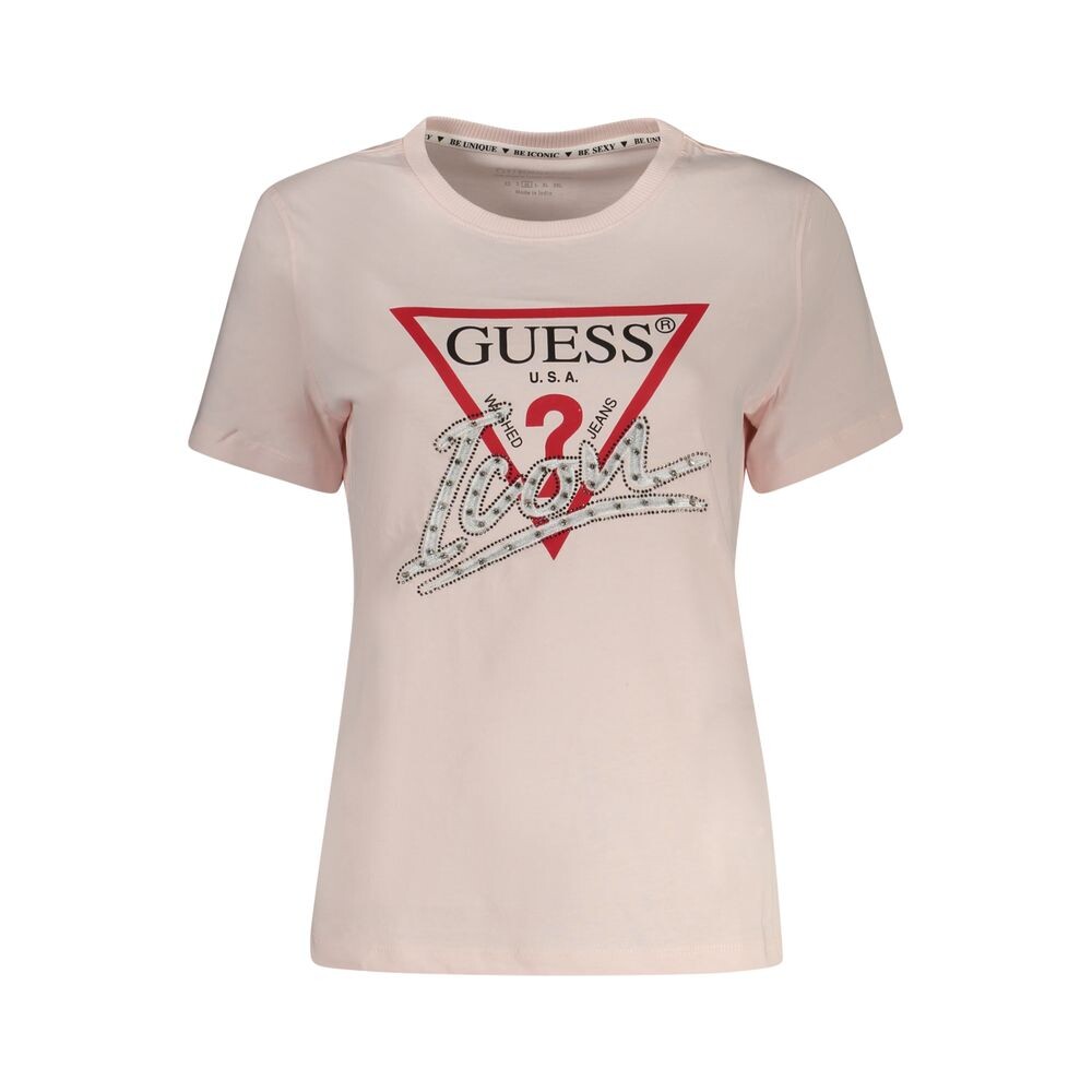 

Розовые хлопковые топ и футболка Guess Shoes