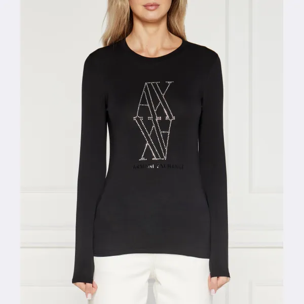 

Узкая блузка Armani Exchange, черный
