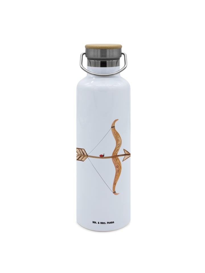 

Mr. & Mrs. Panda Бутылка для воды из нержавеющей стали, знак зодиака Стрелец... белого цвета