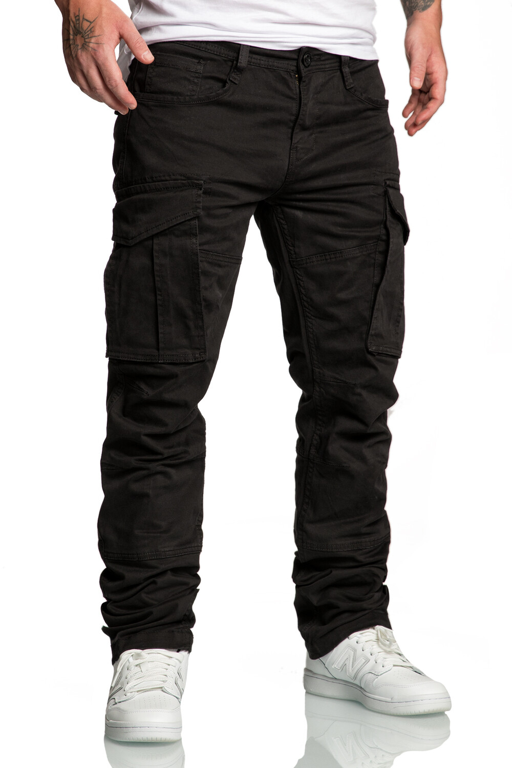

Брюки чинос Amaci&Sons Cargo Jogger WYATT, черный