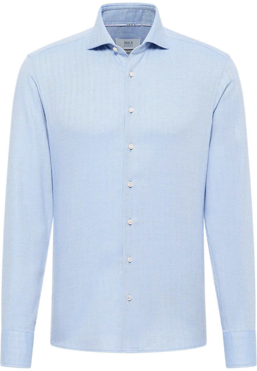 

Приталенная деловая рубашка ETERNA, цвет Pastel blue/Light blue
