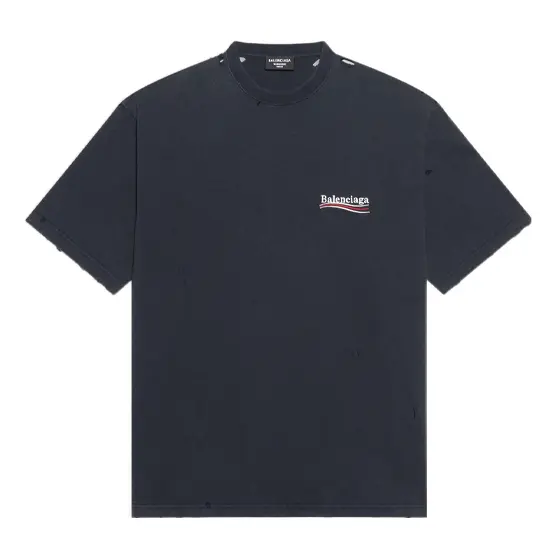

Футболка political campaign t-shirt large fit 'washed black' Balenciaga, черный