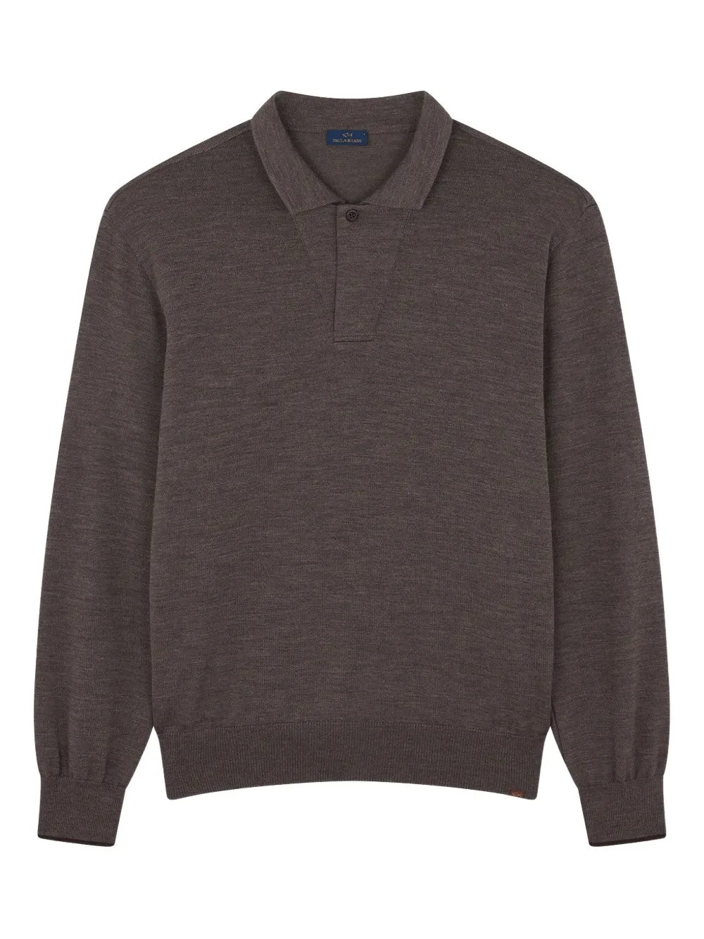 

Поло с длинными рукавами Paul & Shark, коричневый