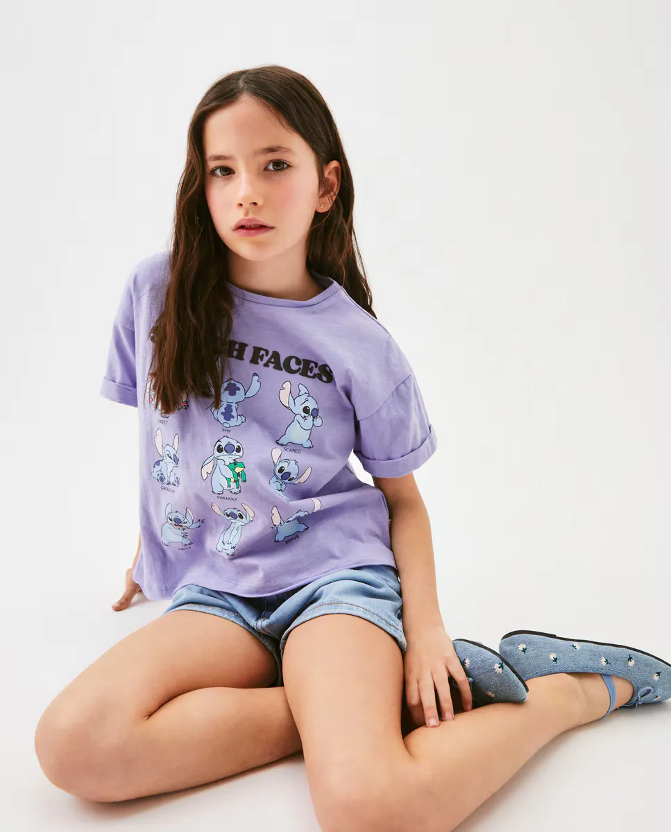 

Lilo & Stitch футболка для девочек с принтом Kids El Corte Inglés, цвет Rosa