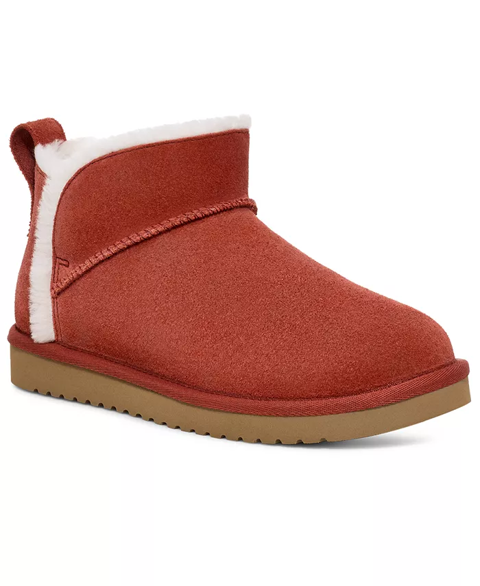 Женские угги Koola Ultra Mini Koolaburra By UGG низкие замшевые, красный