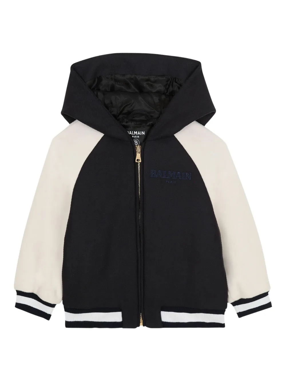 

Бомбер с капюшоном Balmain Kids, синий