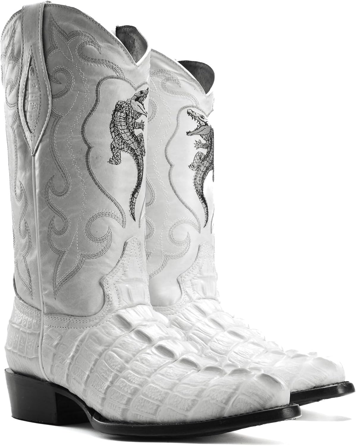 

Мужские вестерн-сапоги Joe Boots 904 Classic с экзотическим принтом каймана, натуральная кожа, носок J, кожа подошва Joe Exclusive, Bone