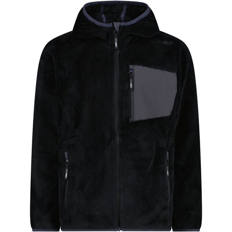 

Детская куртка Kapuzensweat с фиксированным капюшоном Cmp, цвет nero-titanio