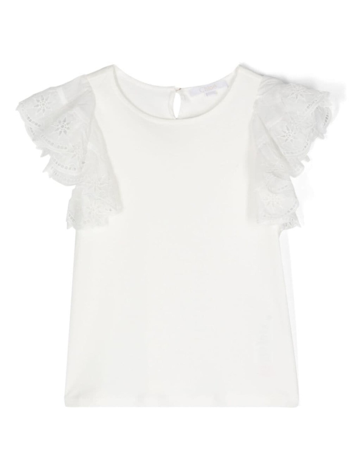 

Chloé Kids футболка с оборками, белый