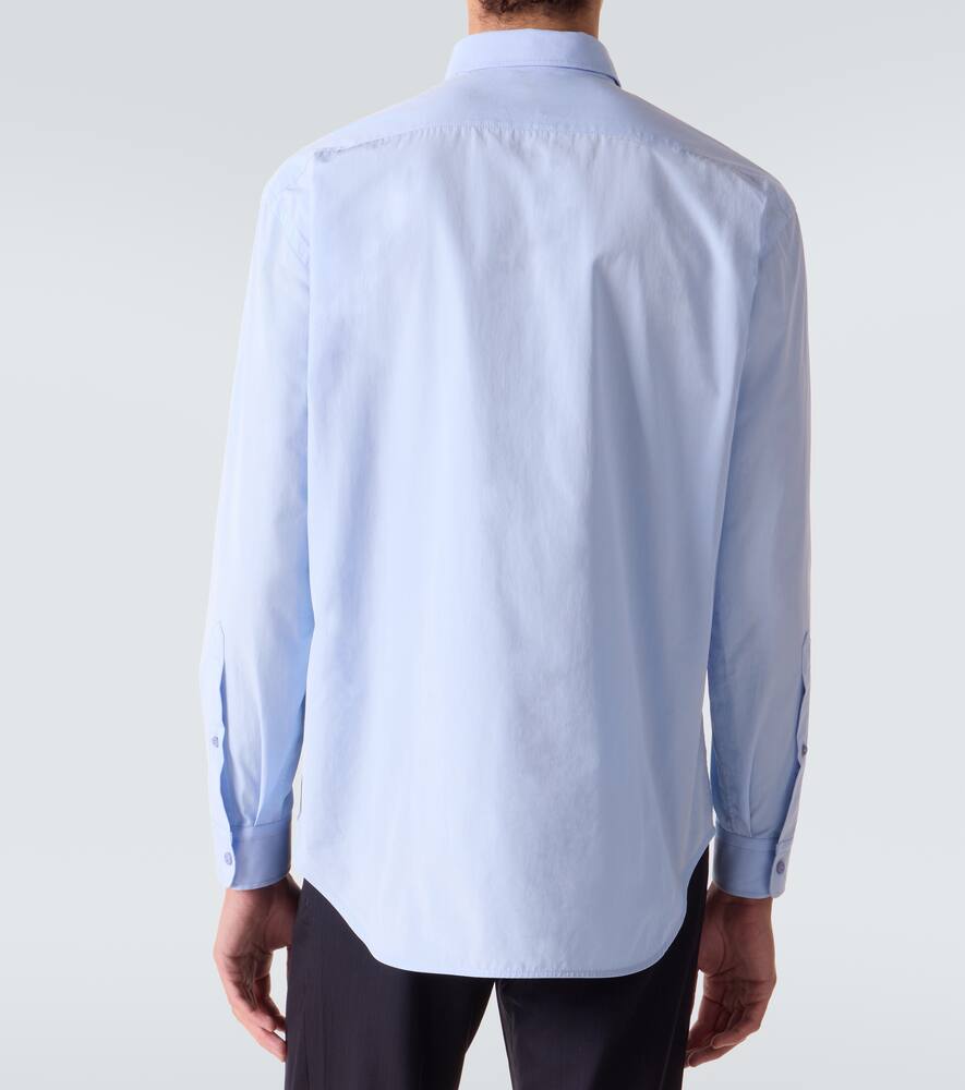 Хлопковая поплиновая рубашка Balenciaga, Baby Blue — фото 4