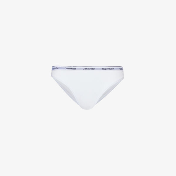 

Современные трусы из эластичного хлопка с фирменным поясом Calvin Klein, белый
