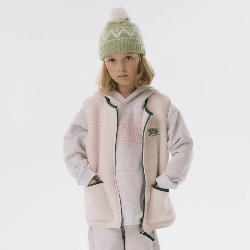 Детский флисовый жилет Enfant Classic Logo цвета айвори от Marithé Kids