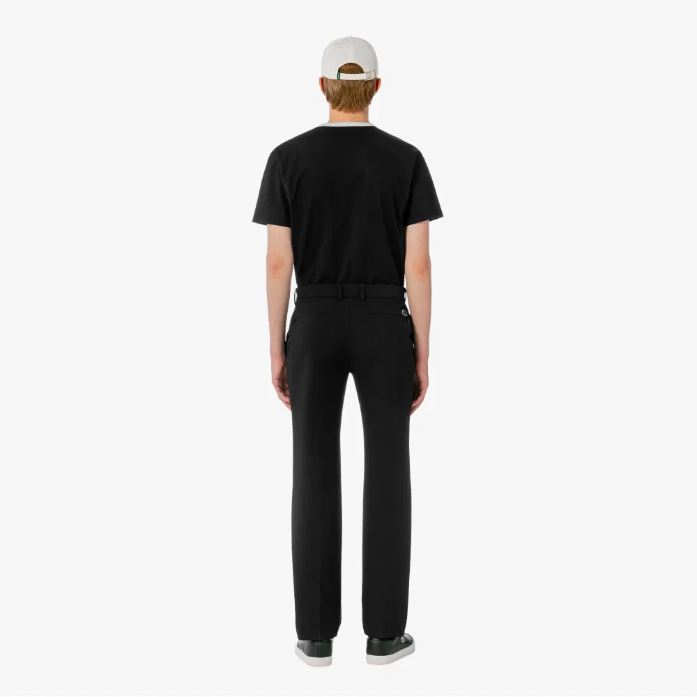 Мужские летние брюки с текстурой чёрные от Lacoste — фото 3