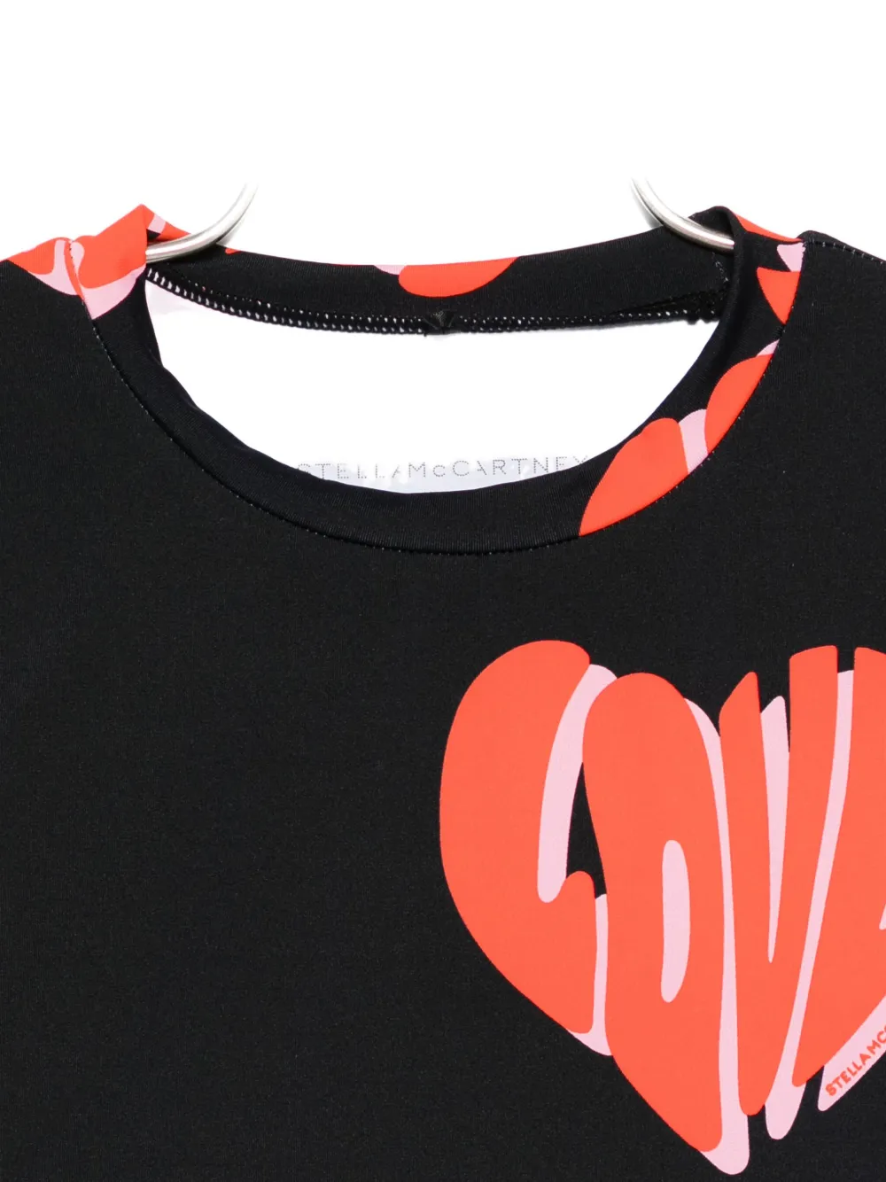 Топ с длинными рукавами и принтом в виде сердца Stella McCartney Kids, черный — фото 3