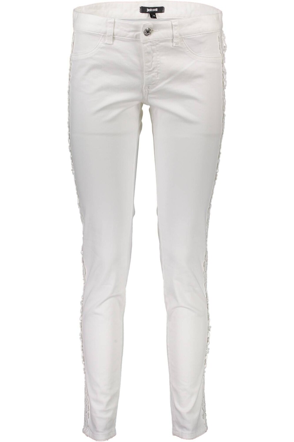 

Белые хлопковые женские брюки Just Cavalli