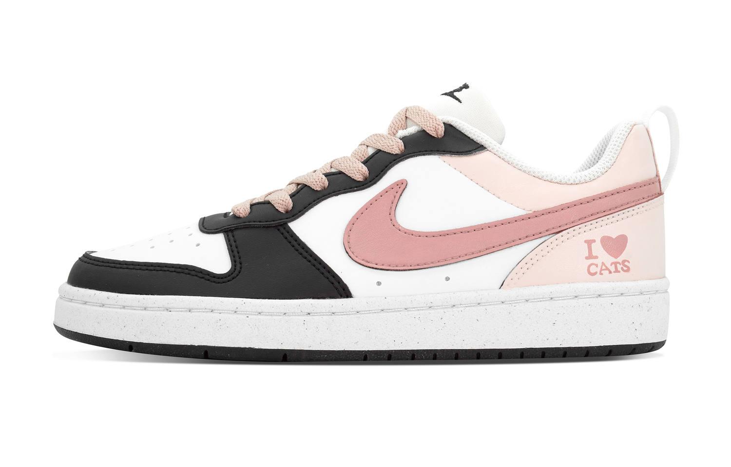 

Nike Court Borough DEER LOW RECRAFT нескользящие устойчивые к истиранию детские скейтбординг кроссовки black pink для подростков