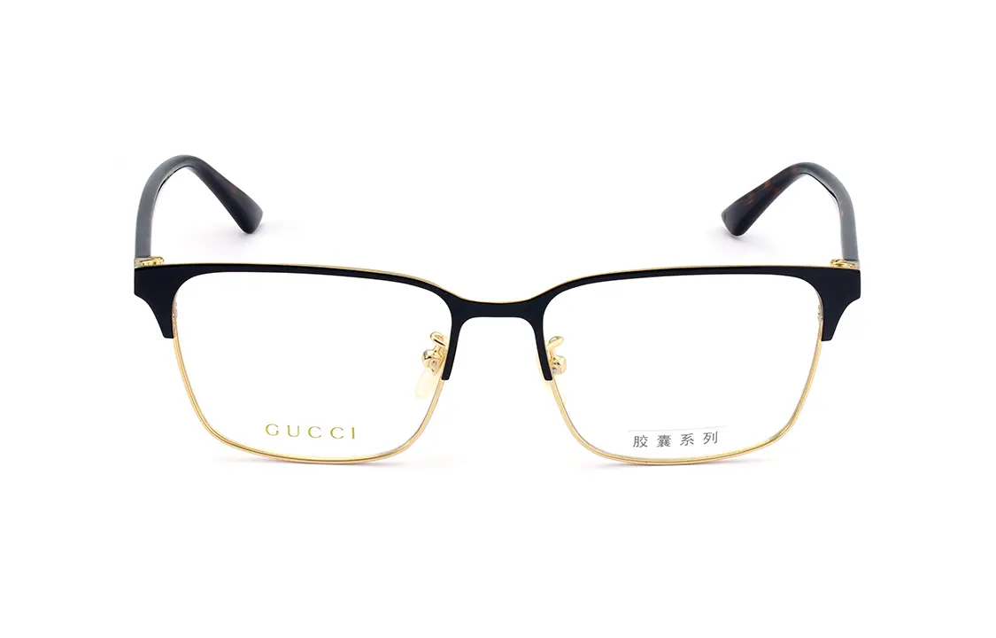 

Оправа мужская Gucci в форме броулайнер, черный / золотой