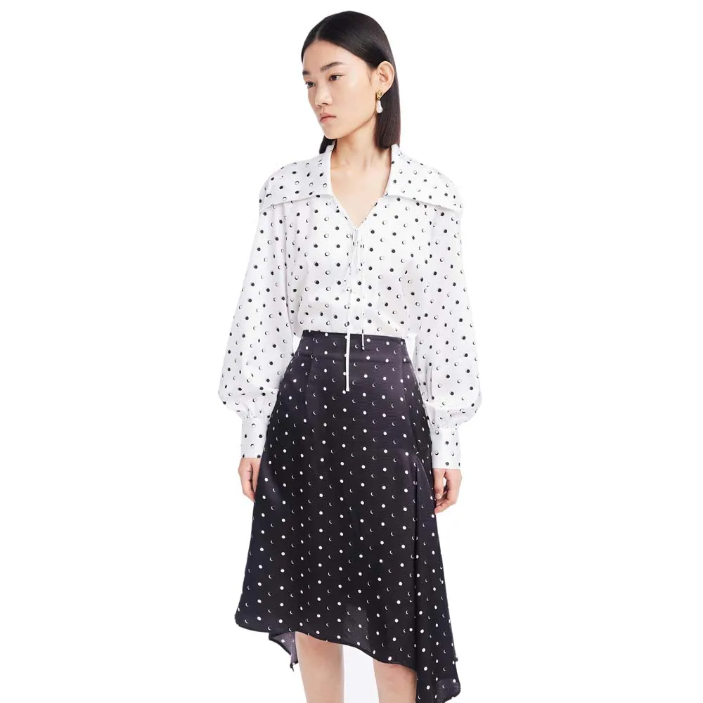 

Рубашка с длинным рукавом Lily Chic Polka Dot, белый