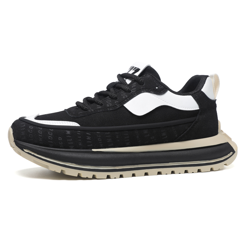 

Boogie Bear Амортизирующие нескользящие износостойкие поддерживающие сбалансированные низкие повседневные туфли мужские черные, цвет Black