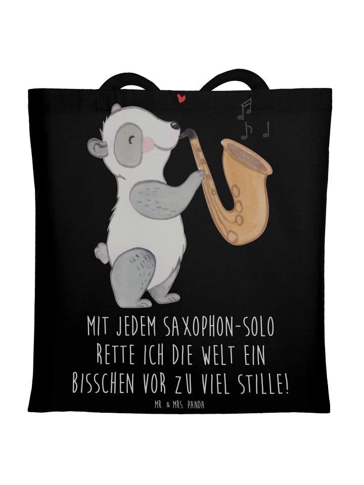 

Сумка Mr. & Mrs. Panda Tragetasche Saxophon Magie mit Spruch, черный