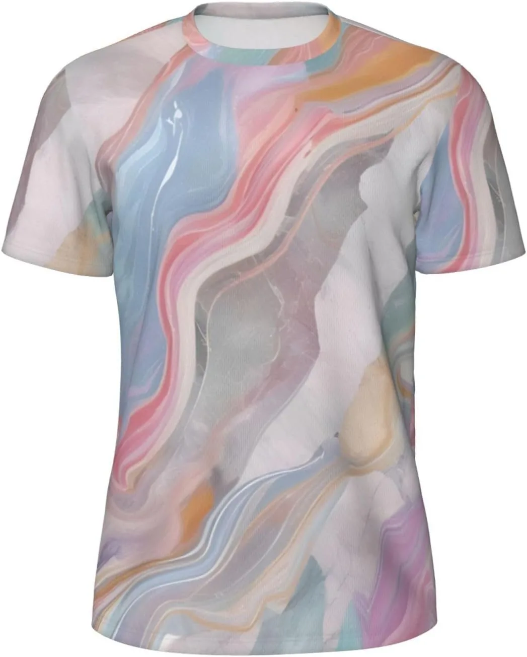 

Футболка мужская летняя с мраморным принтом, легкая и дышащая SDFHU