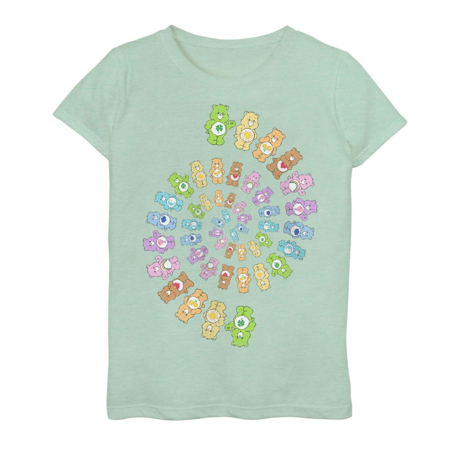 

Футболка Care Bears с изображением радужной спирали для девочек 7–16 лет Care Bears Licensed Character
