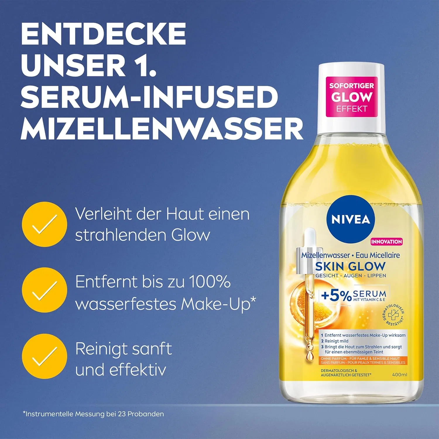Мицеллярная вода Nivea — Skin Glow с аминокислотным комплексом, 400 мл — фото 2
