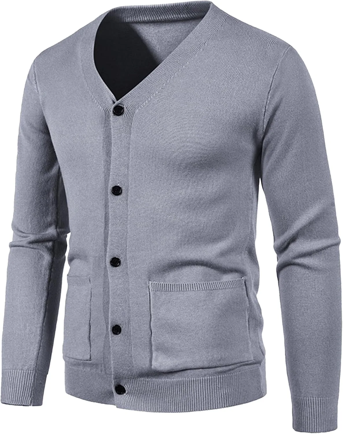 

Мужской кардиган из шерстяной смеси с V-образным вырезом Slim Fit