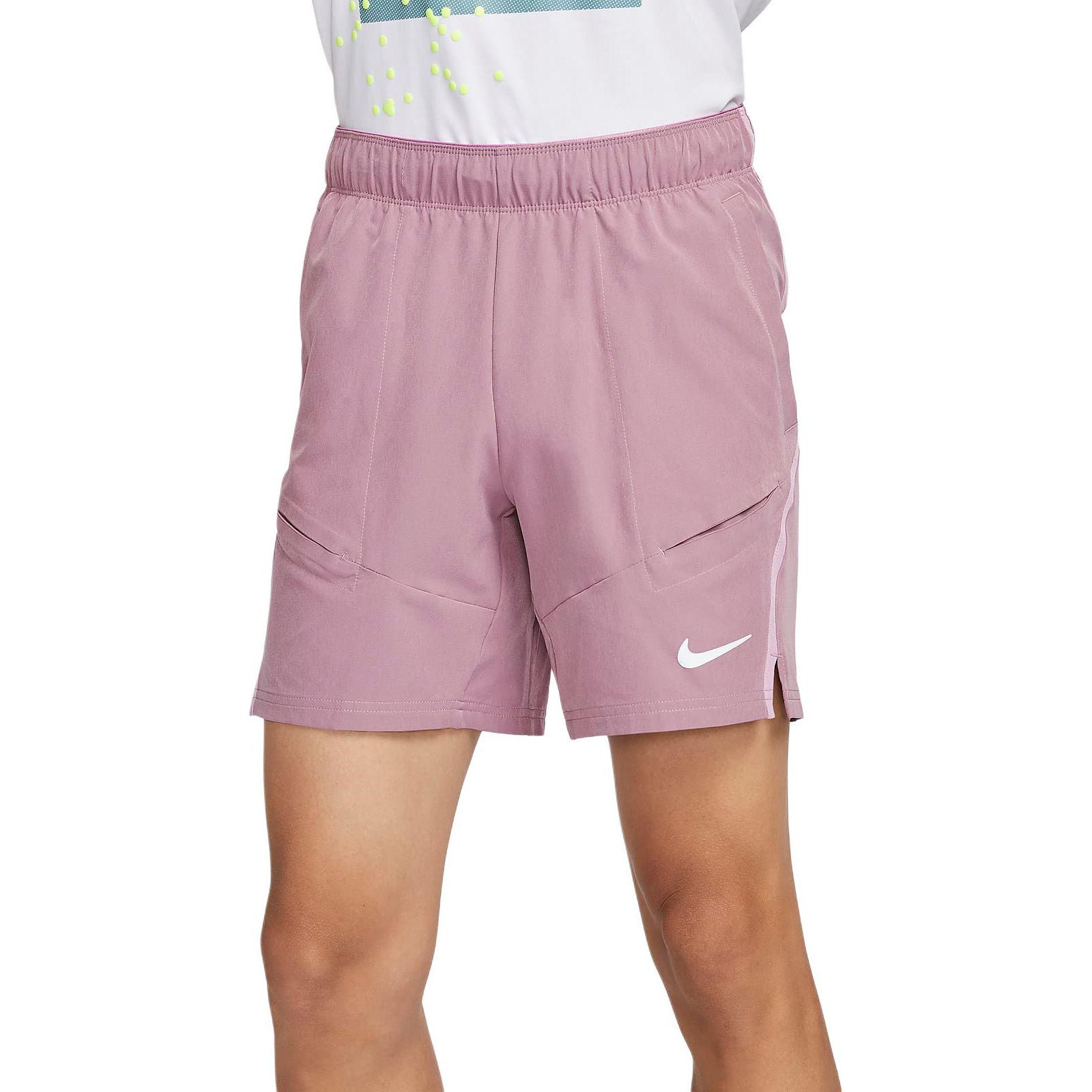 Футболка Court Advantage Dri-Fit для тенниса мужская пепельно-фиолетовая красная/Чжан Ян розовая/белая Nike — фото 2