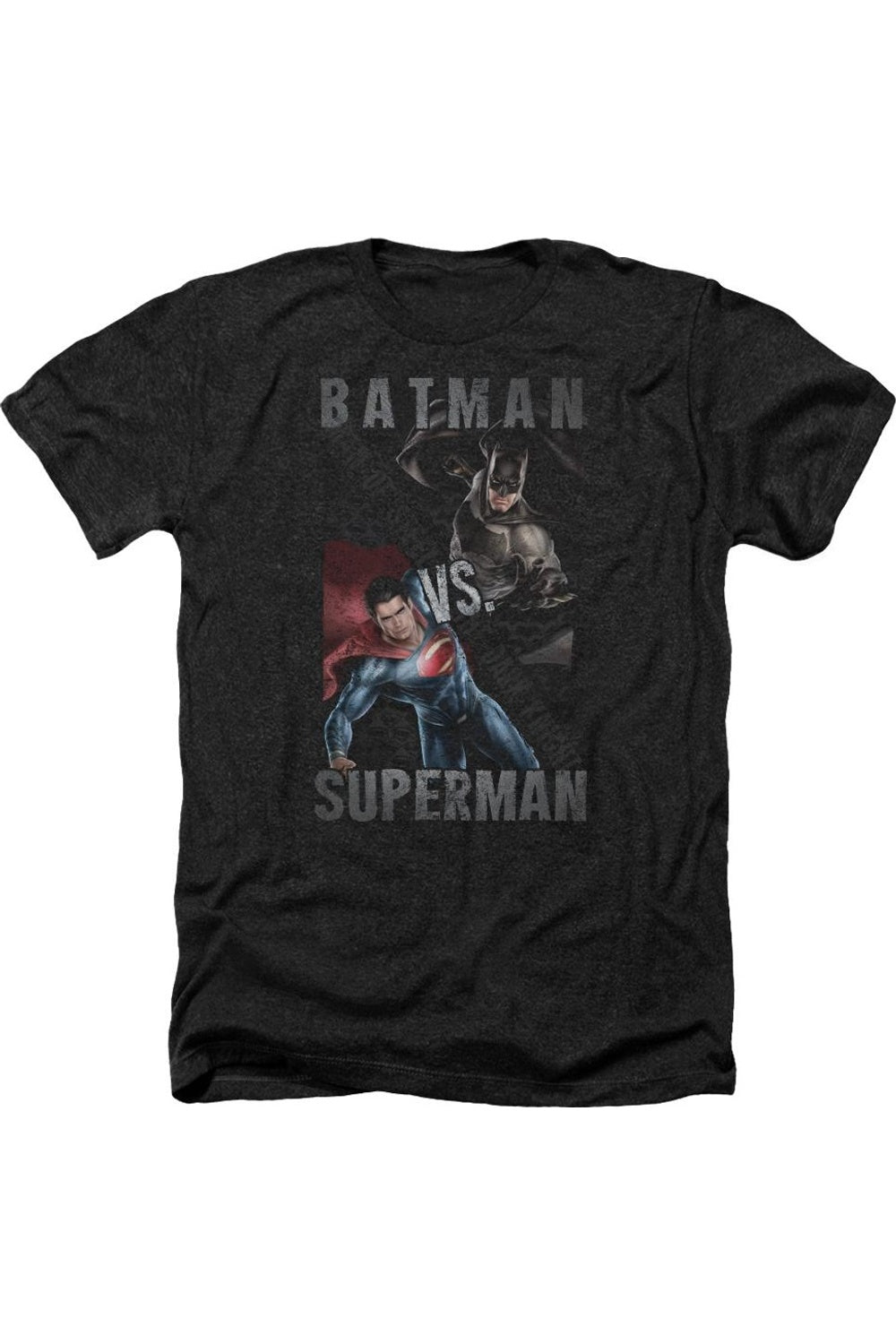 

Футболка/футболка Batman V Superman Hero Split для взрослых Heather Gildan, черный