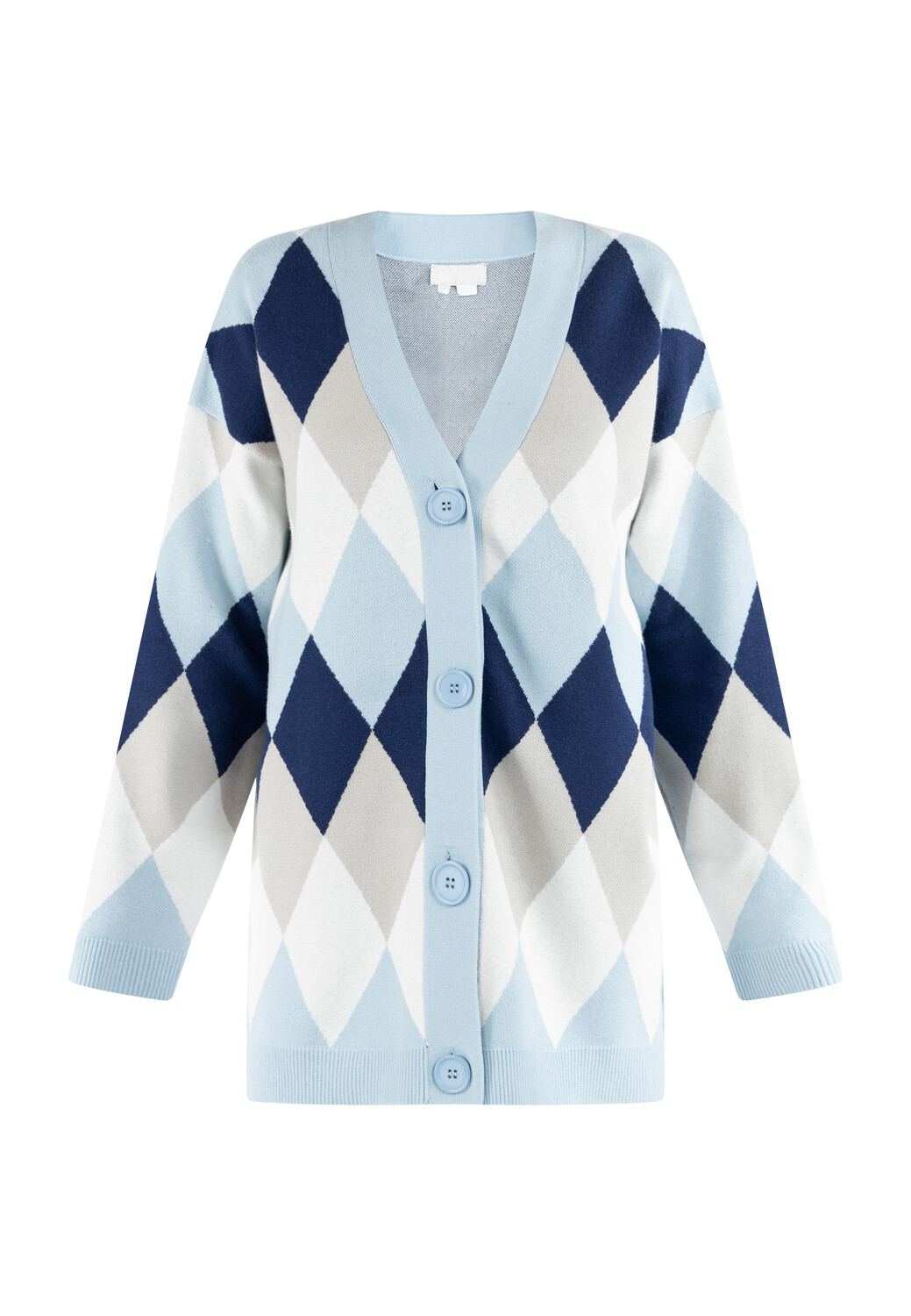 Толстовка RISA Strickjacke Mit Knpfen, цвет Hellblau Mehrfarbig