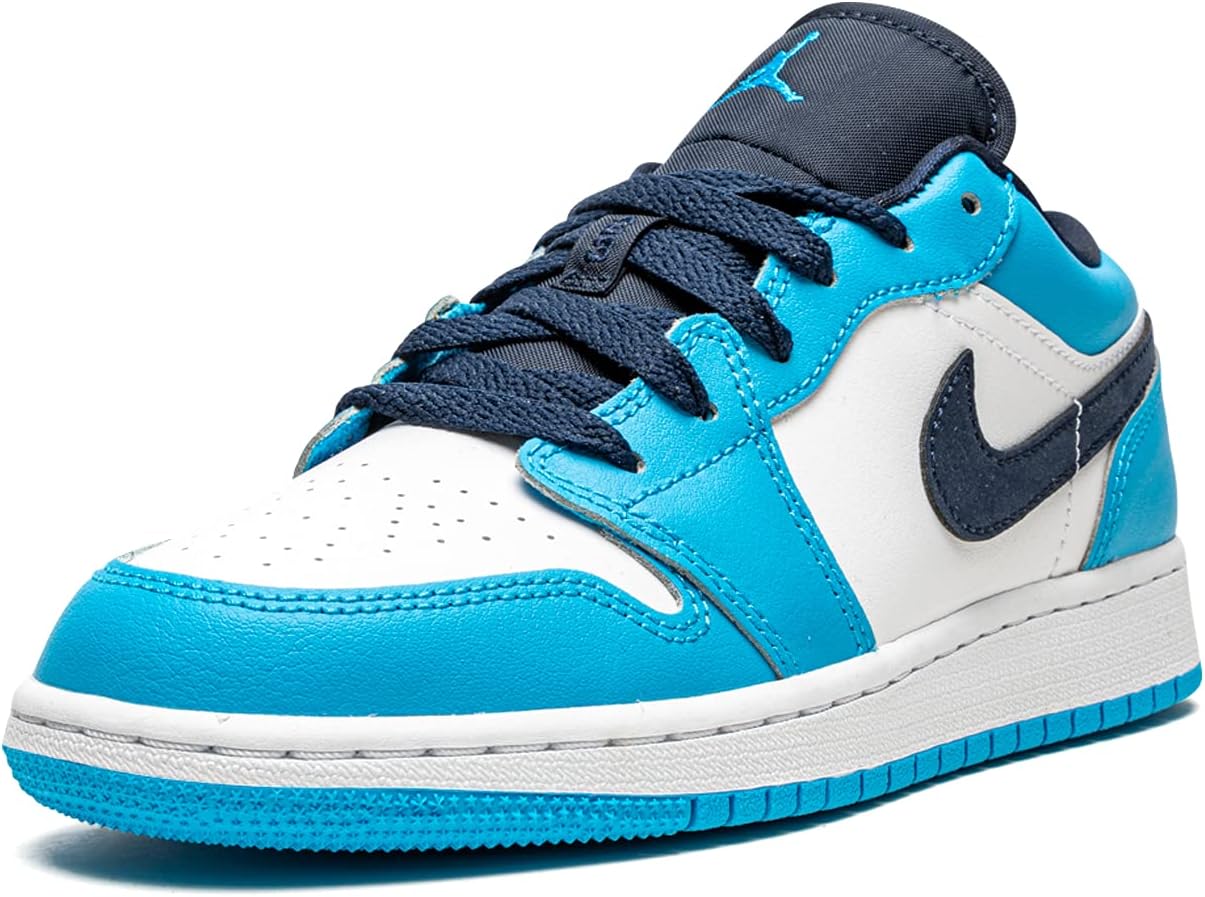 Детские кроссовки Nike Air Jordan 1 Low для школы, белый/синий — фото 4