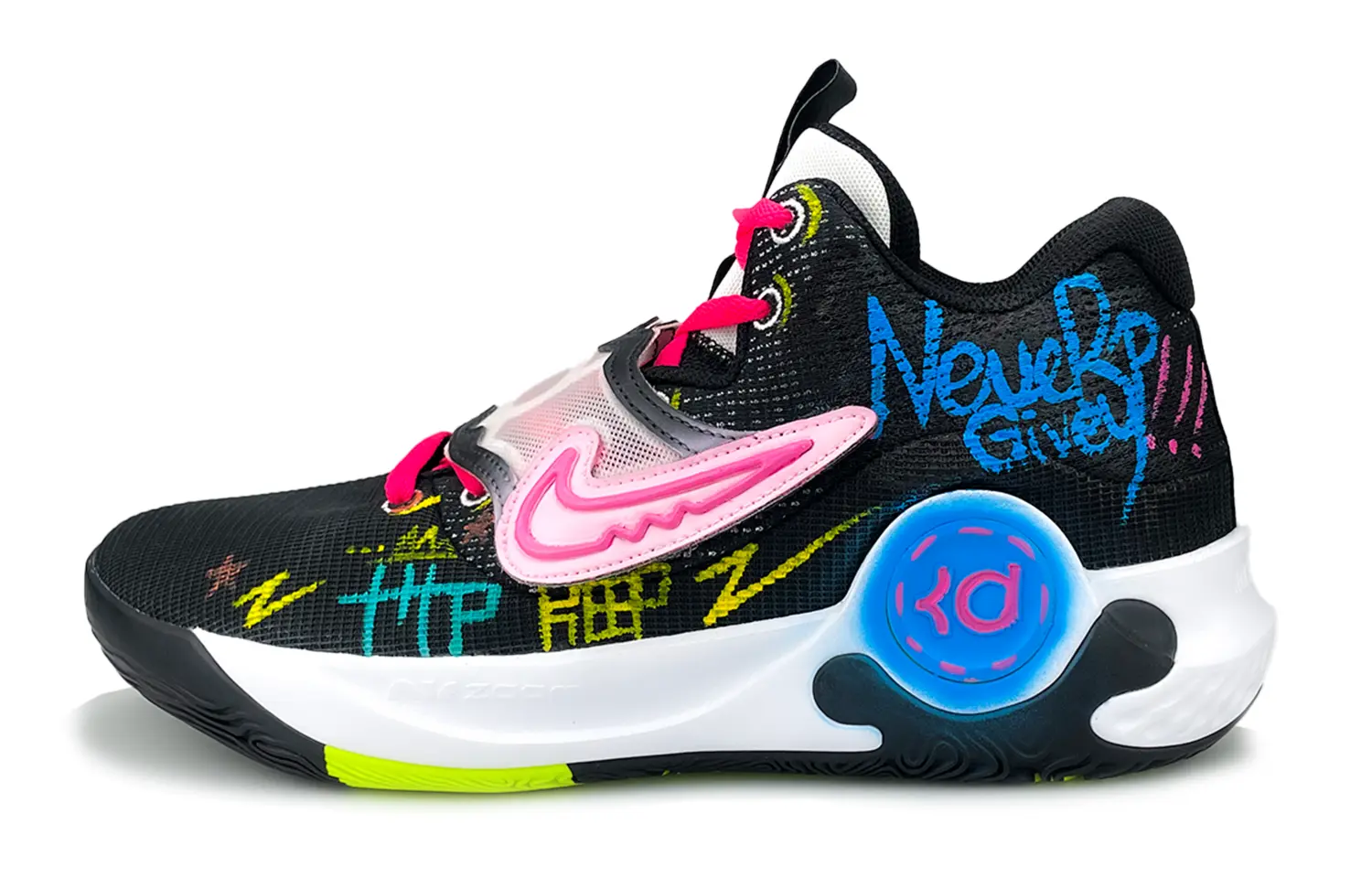 

Nike Баскетбольные кроссовки KD Trey 5 X с амортизацией, износостойкие, легкие, низкие, мужские, черно-розовые