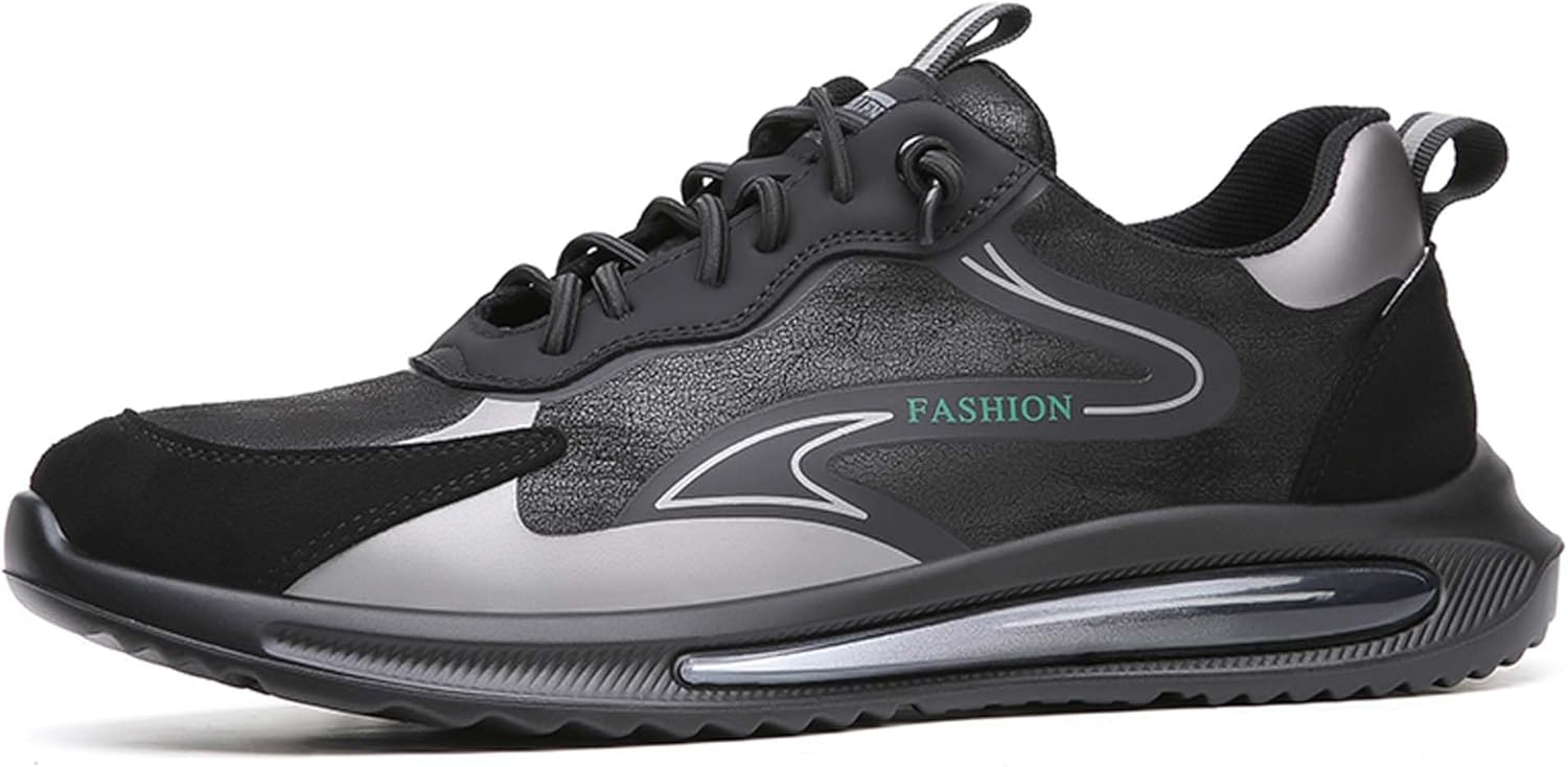 

Мужские повседневные кроссовки Удобная повседневная обувь для прогулок Модные шнуровочные кроссовки для бега На открытом воздухе Нескользящие кроссовки для походов, фитнеса и тенниса Dzbajrqm, черный