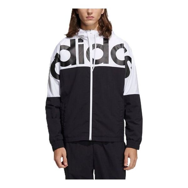 

Куртка adidas neo M Icons C+ Wb Contrasting Colors Printing Logo Sports Hooded Jacket Black, мультиколор