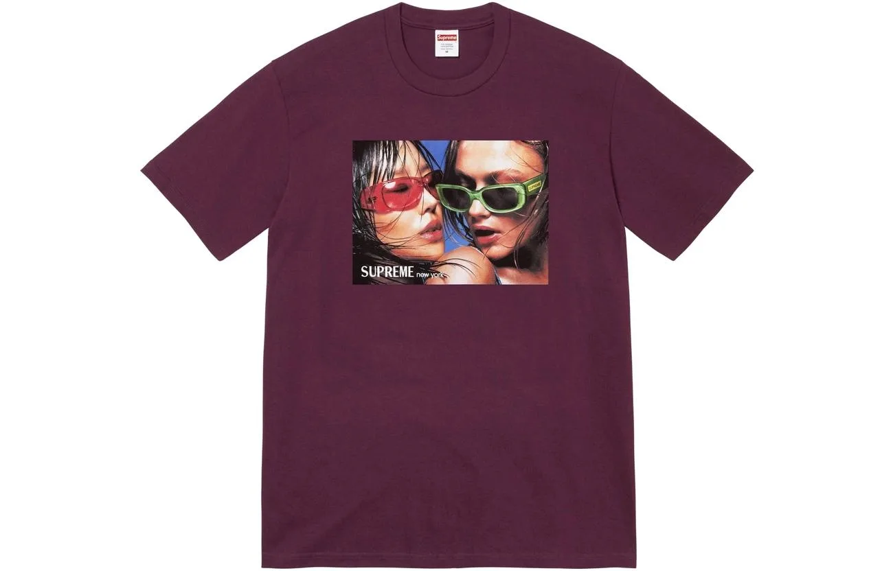 Футболка с принтом очков Supreme, Eggplant Purple