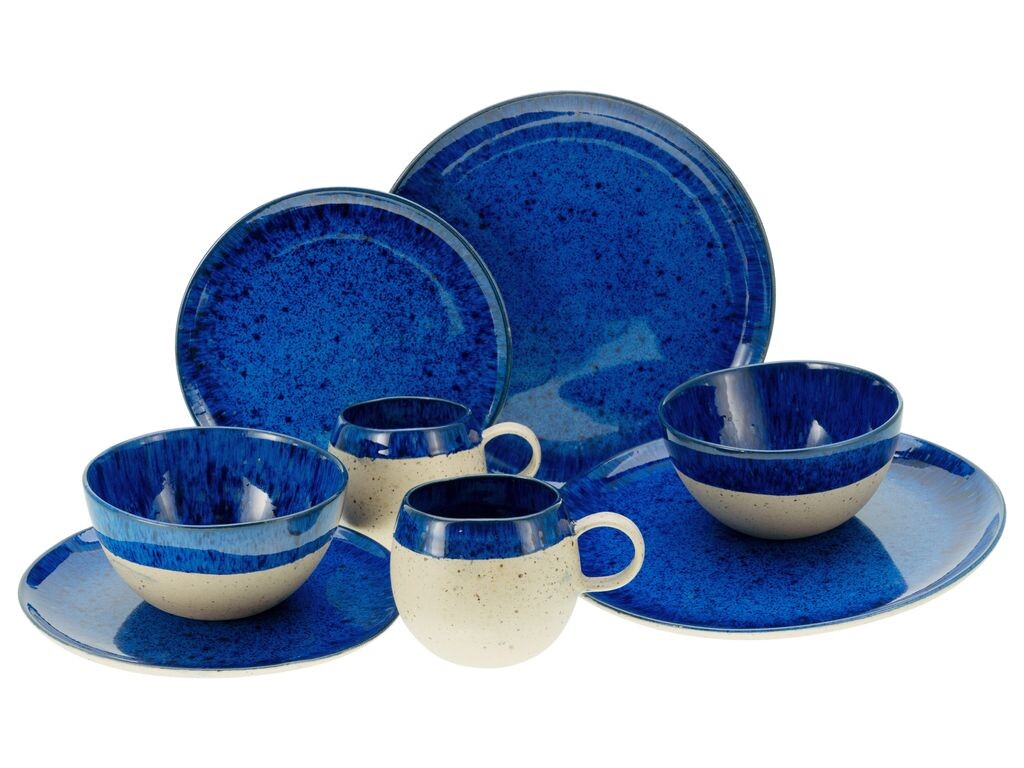 

CreaTable, 23636, Deep Blue Sea Blue, комбинированный сервиз, 8 предметов, керамика, синий