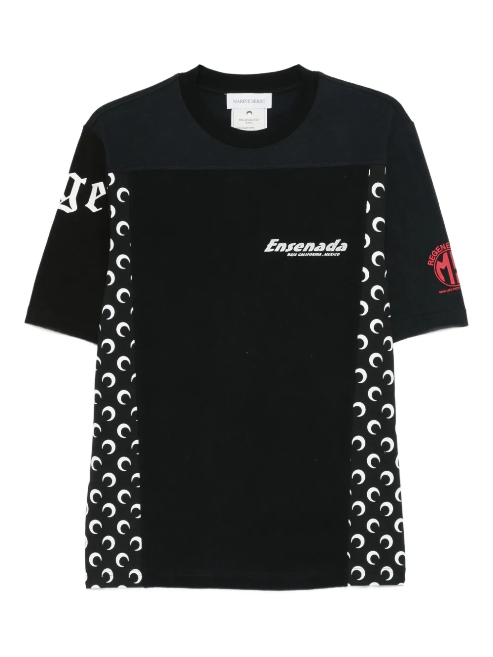 

Футболка с графичным принтом Marine Serre, черный