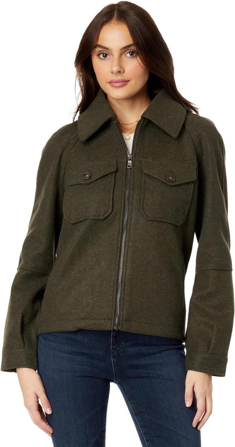

Куртка Relaxed Zip Front Jacket Avec Les Filles, цвет Olive
